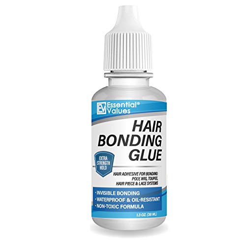 2 Pack Essential Values Hair Glue Bonding Adhesive (1.30 fl oz / 38ml) – Invisible Glue with Moisture Control Technology – Perfect for Poly & Lace