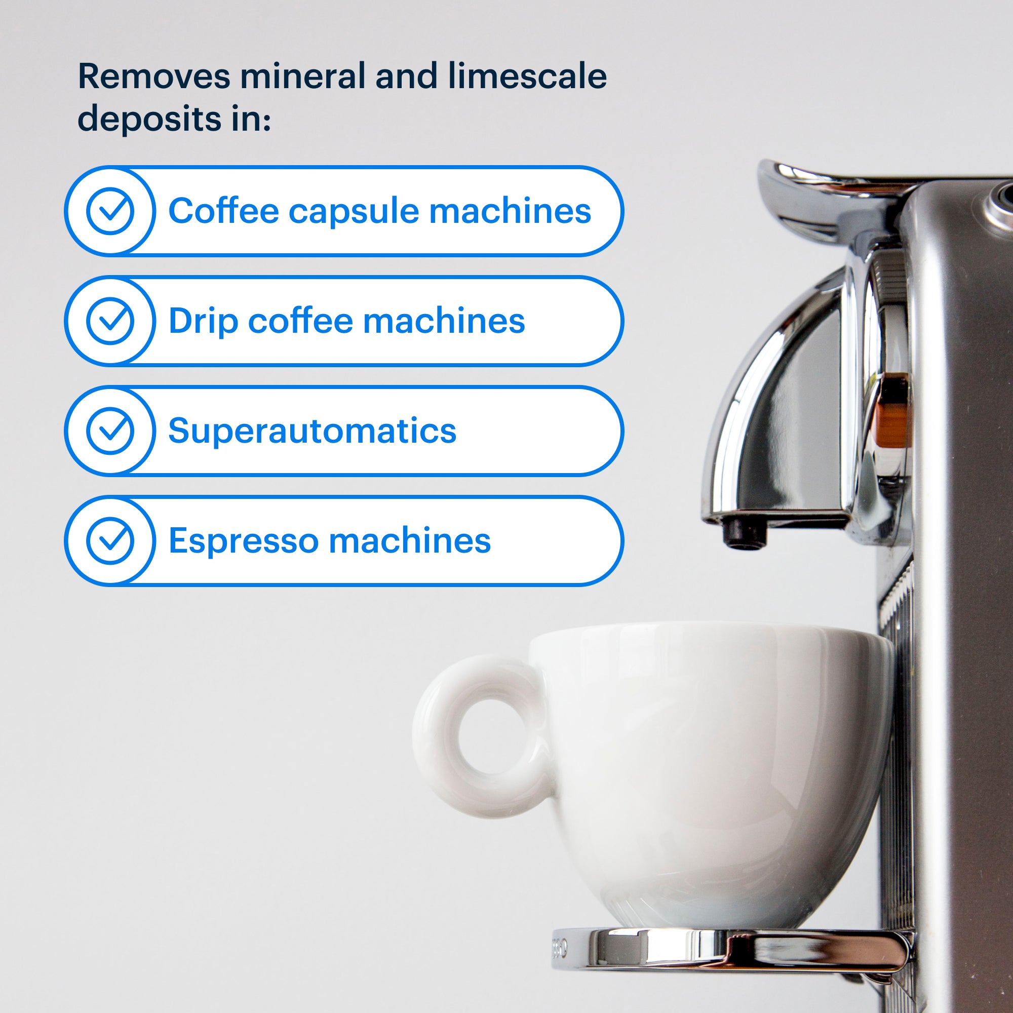  Solución de descalcificación para máquina de café, fabricada en  los Estados Unidos, 2 usos por botella, descalcificador de limpieza  universal para máquinas de café Keurig, Nespresso, Breville, : Hogar y  Cocina